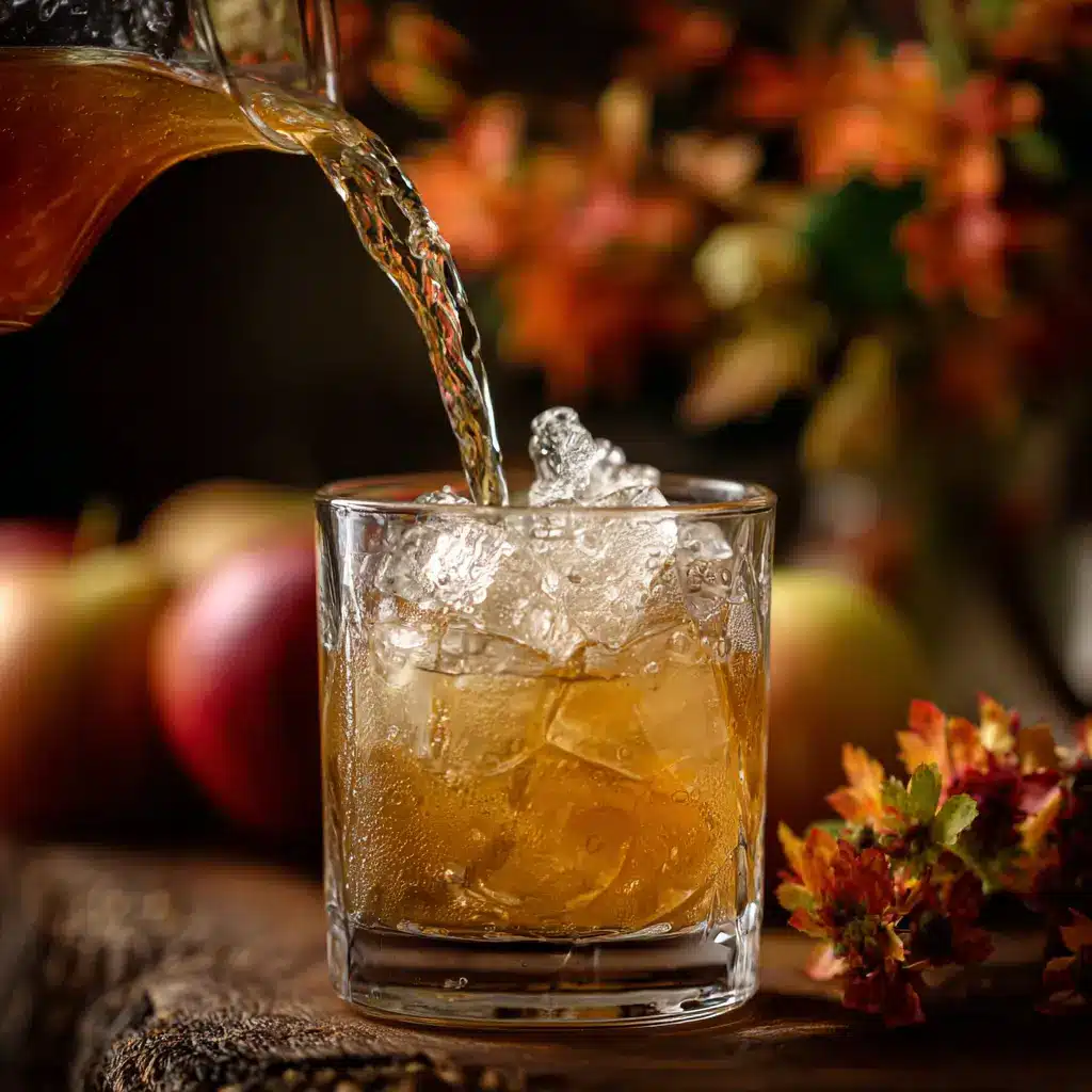 Maple Apple Cider Mocktail: A Cozy Drink for Any Occasion 6 Straining Maple Apple Cider Mocktail into glass