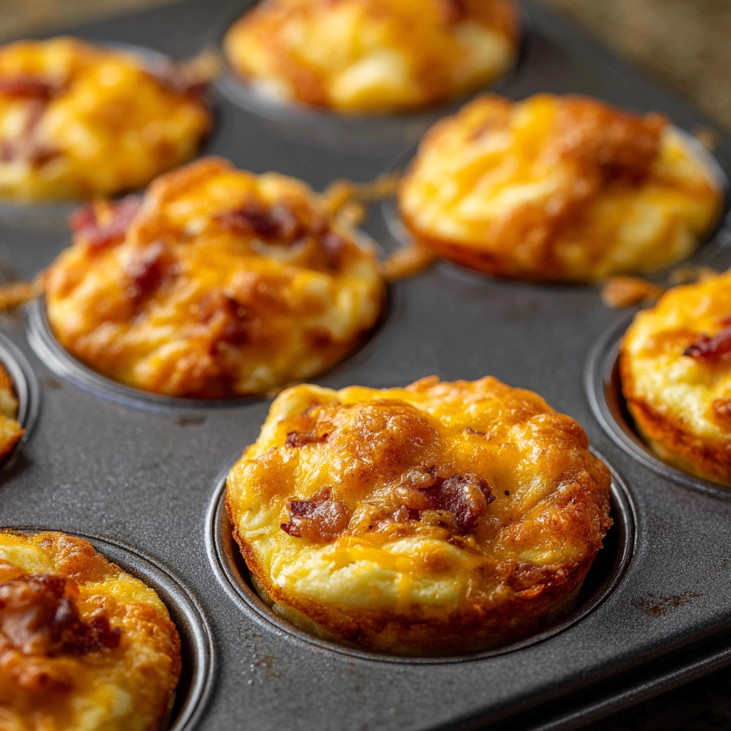 Copycat McGriddle Bites: Sweet Sausage Muffins for Quick Mornings 7 baking McGriddle bites in mini muffin tray