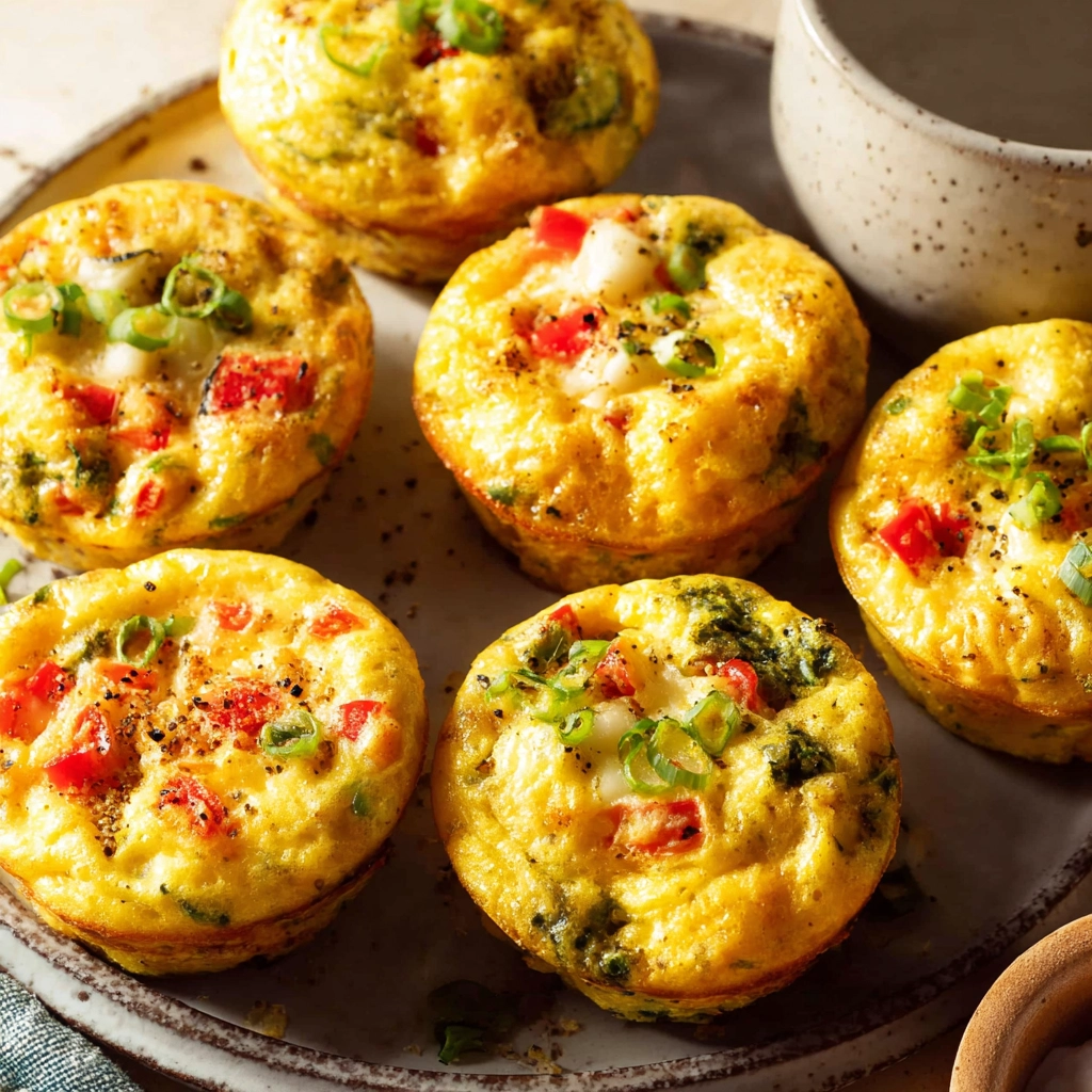 Breakfast Egg Muffins: The Perfect On-the-Go Morning Bite 5 Breakfast Egg Muffins freshly baked on a tray