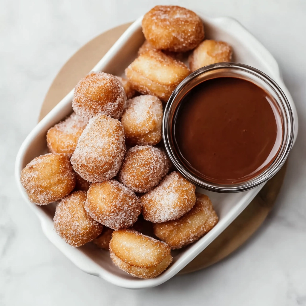 air fryer churro bites in bowl