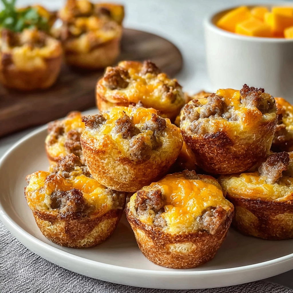 Copycat McGriddle Bites: Sweet Sausage Muffins for Quick Mornings 5 copycat McGriddle bites on wooden plate