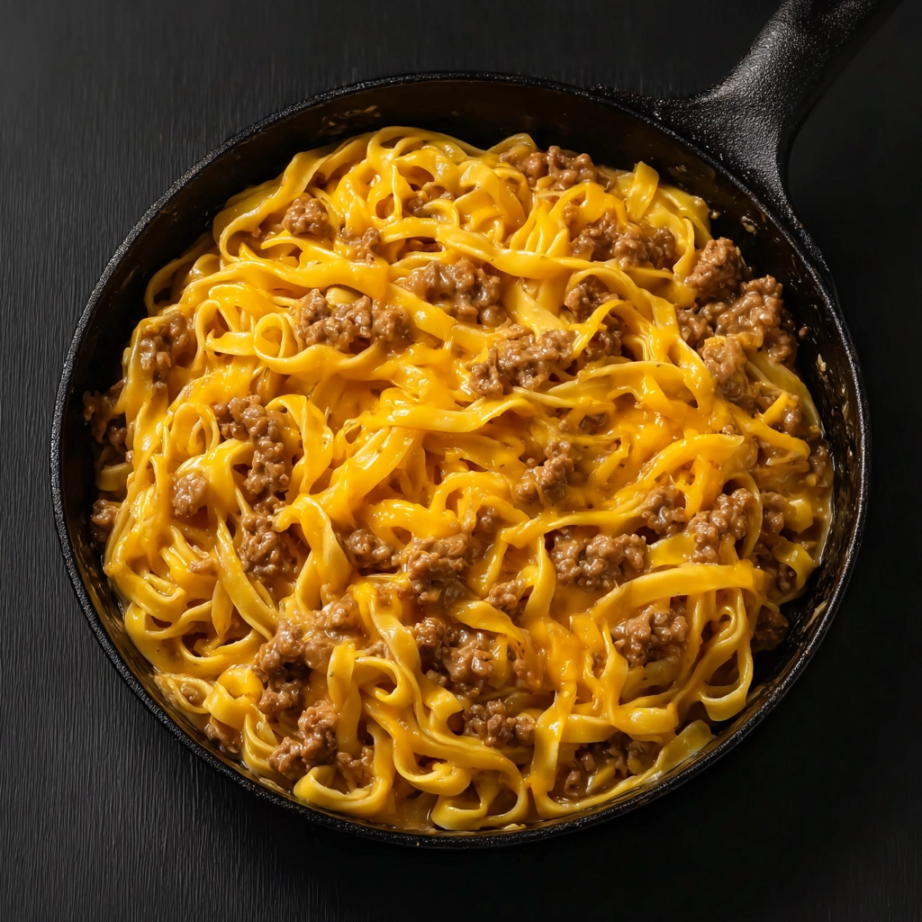 Creamy Beef Garlic Butter Pasta: A One-Pot Weeknight Hero 5 creamy beef garlic butter pasta in black bowl