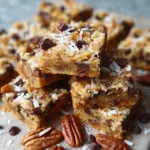 Freshly baked Magic Cookie Bars dessert tray