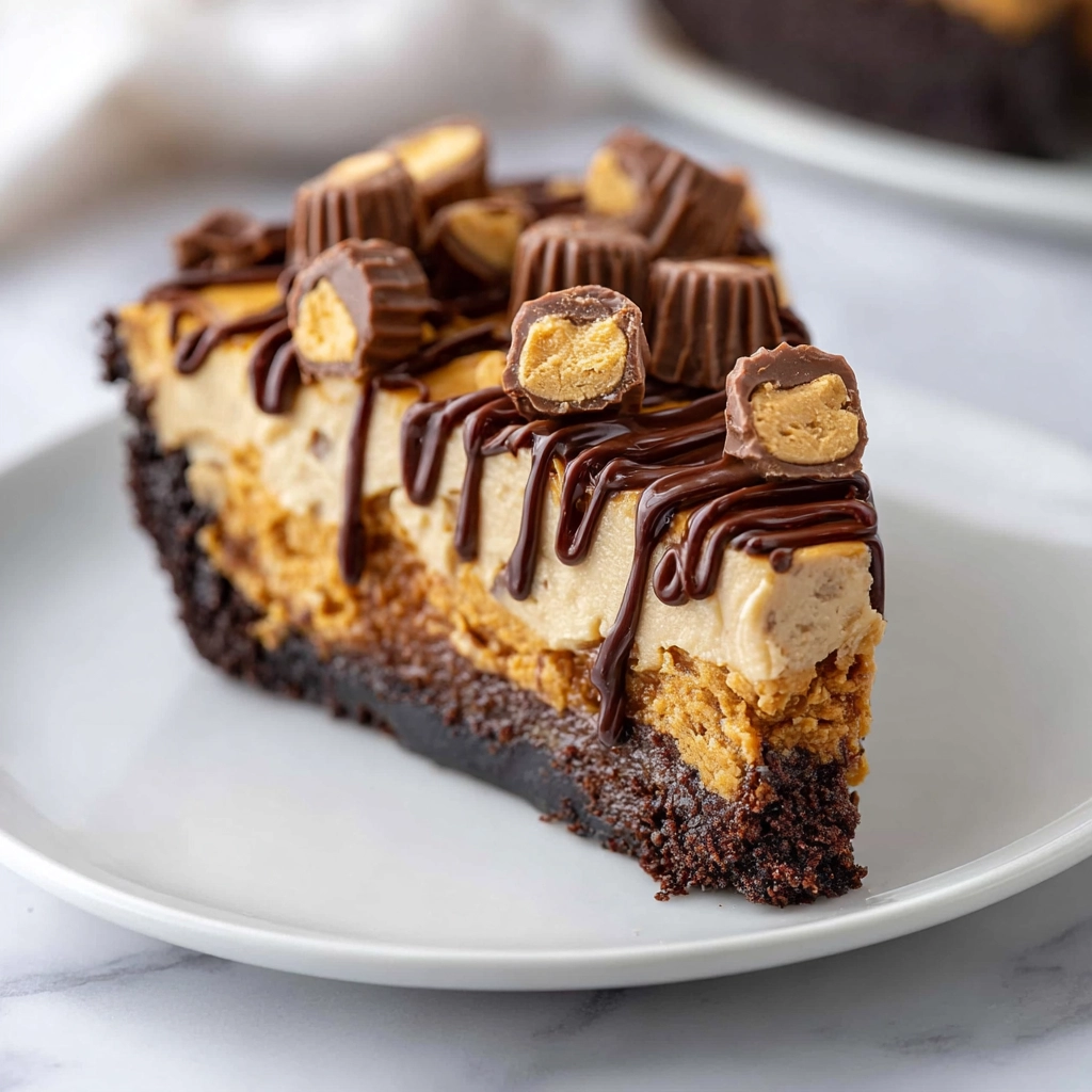 Peanut Butter Cup Dump Cake — The Ultimate Easy Dessert You’ll Make Again and Again 5 “serving peanut butter cup dump cake with ice cream on rustic plates”