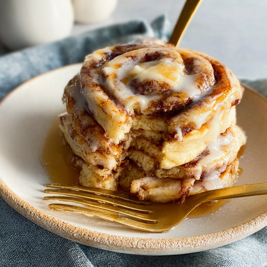 Cinnamon Roll Pancakes: A Sweet Morning Dream Come True 3 serving cinnamon roll pancakes
