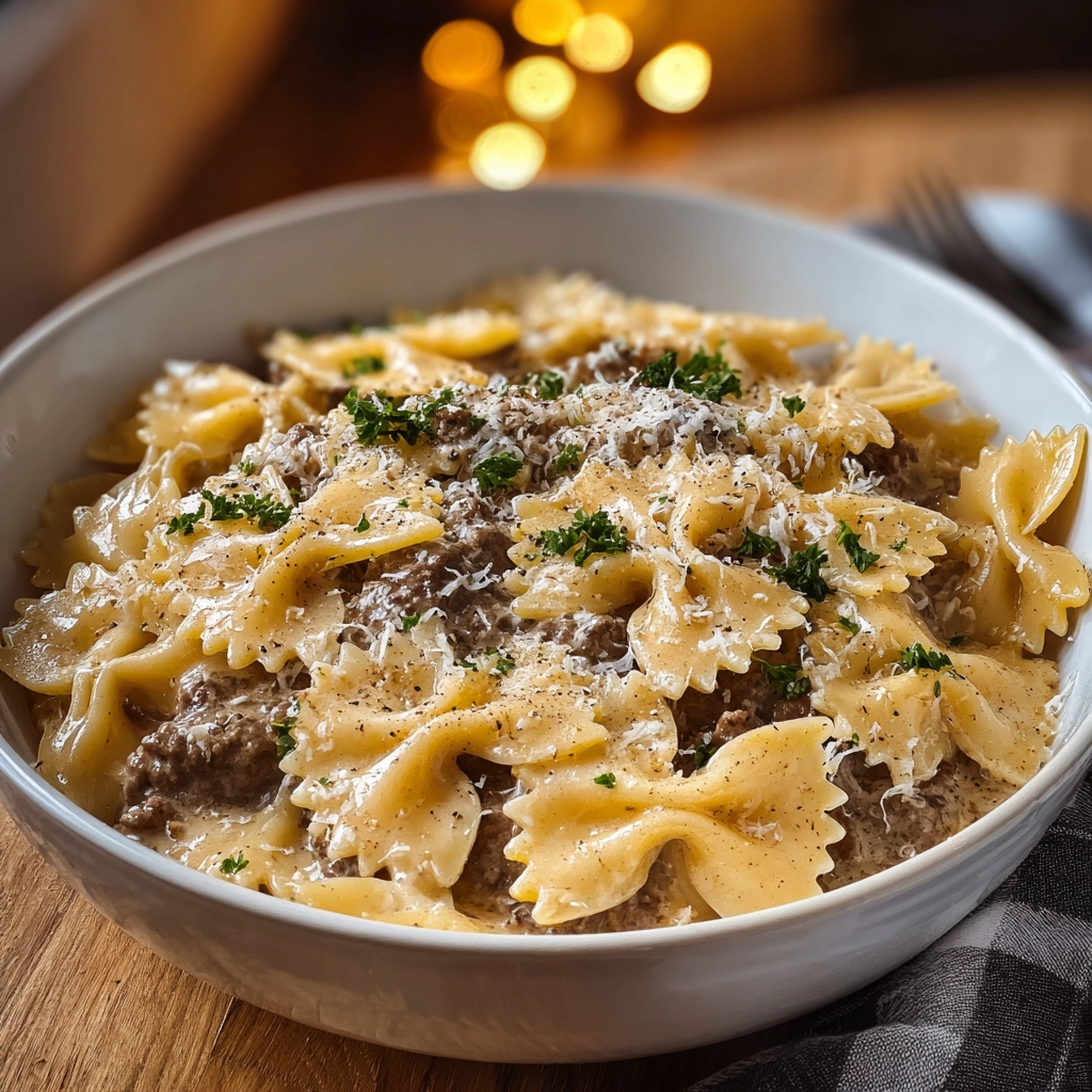 How My Go-To Parmesan Garlic Beef Pasta Became a Family Favorite 8 serving-creamy-parmesan-garlic-beef-pasta