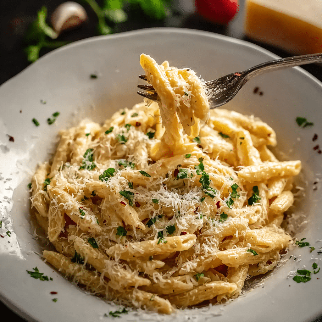 One Pot Creamy Garlic Pasta: Easy 20-Minute Dinner You’ll Love 7 serving-one-pot-creamy-garlic-pasta