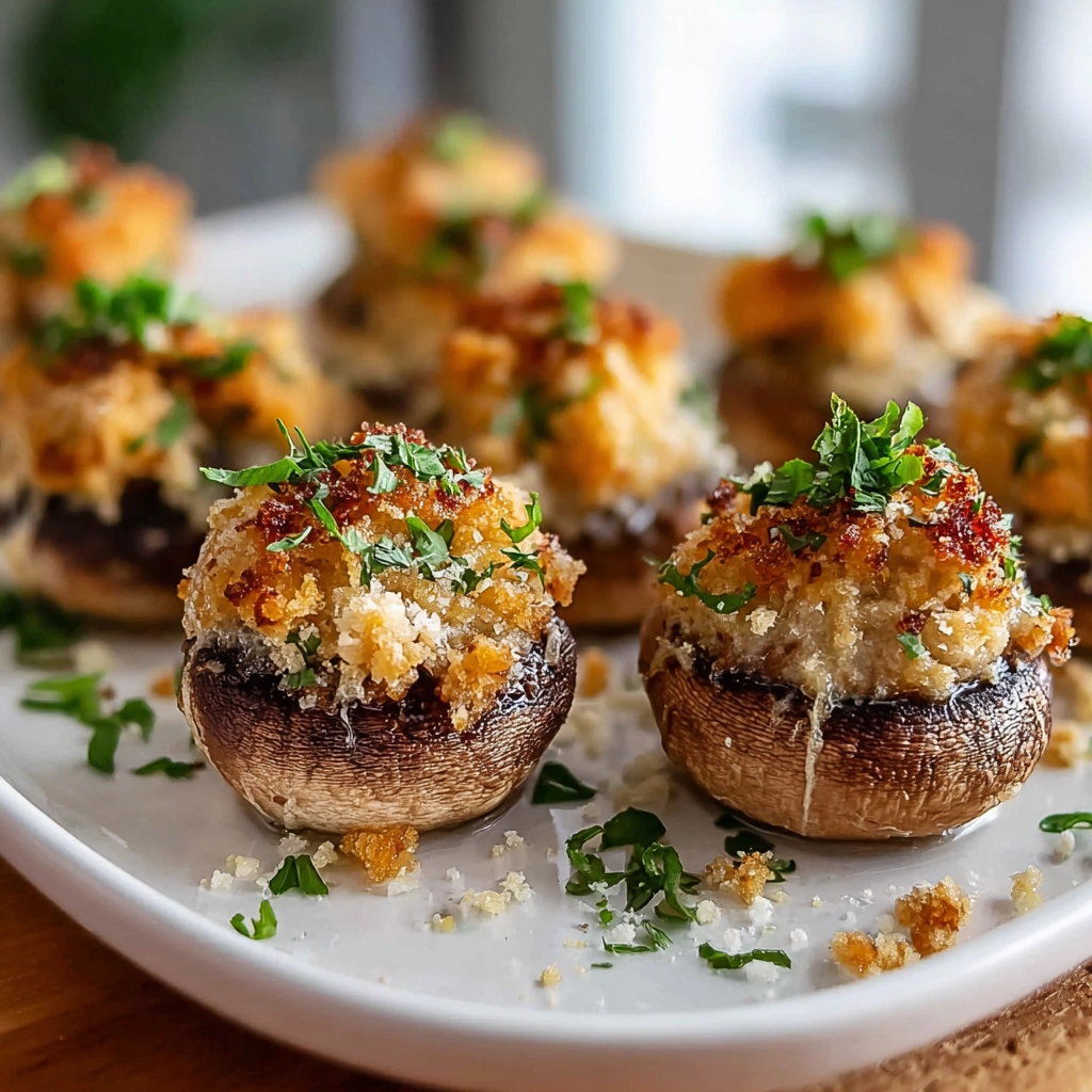 Garlic Parmesan Stuffed Mushrooms – A Cheesy Bite of Flavor Everyone Will Love 7 Garlic Parmesan Stuffed Mushrooms
