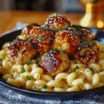 Spicy Honey Pepper Chicken with Mac and Cheese