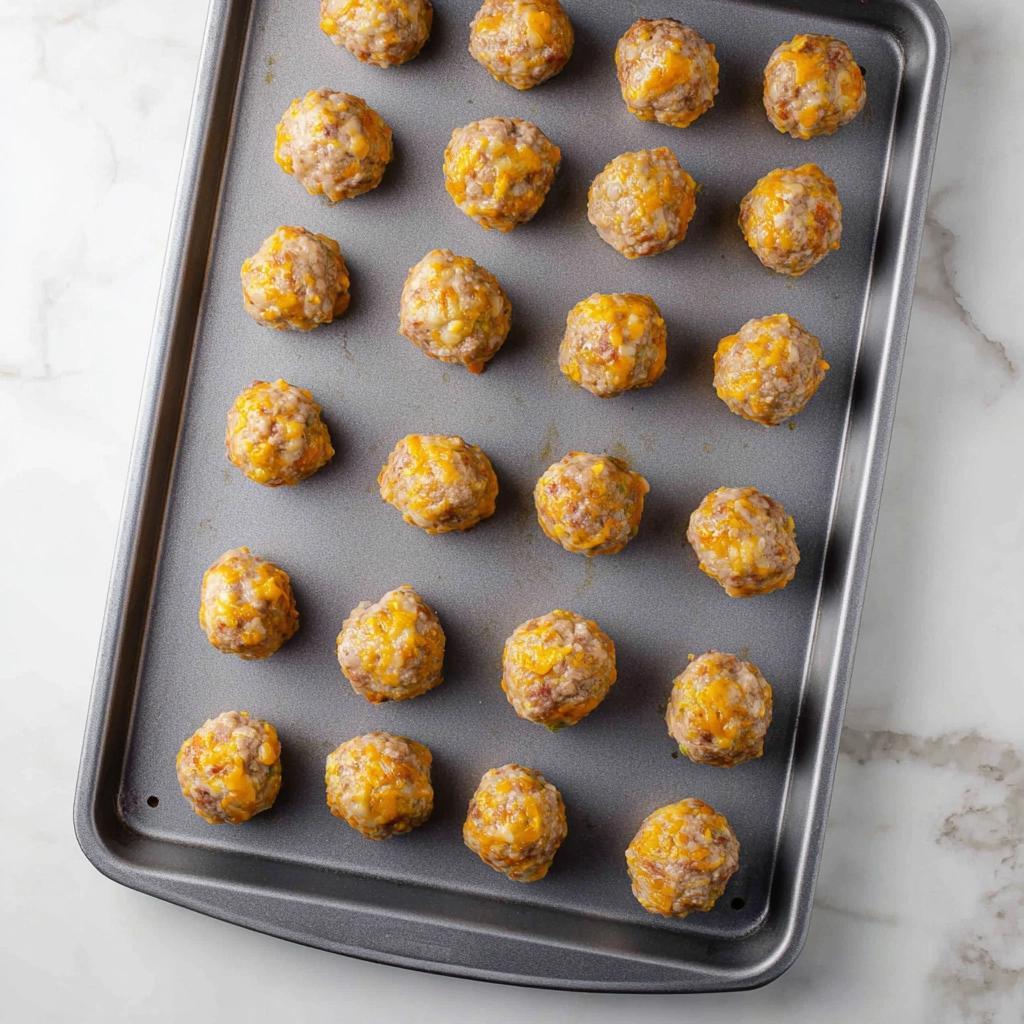 The Best Easy Sausage Balls Recipe for Any Occasion 9 easy sausage balls Step