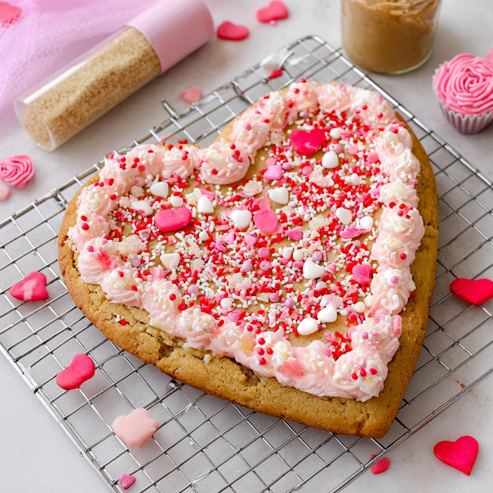 Heart Cookie Cake: A Sweet Valentine’s Day Masterpiece 7 Heart Cookie Cake