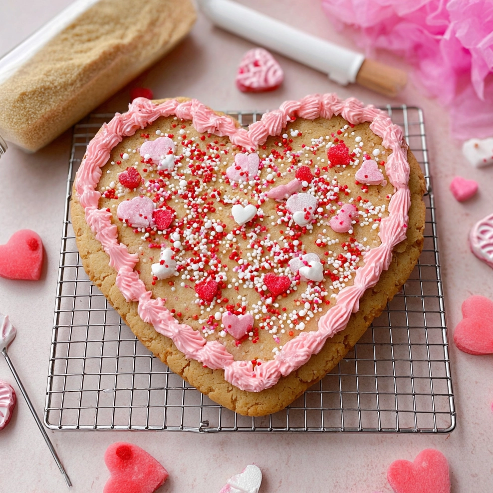 Heart Cookie Cake: A Sweet Valentine’s Day Masterpiece 8 Heart Cookie Cake