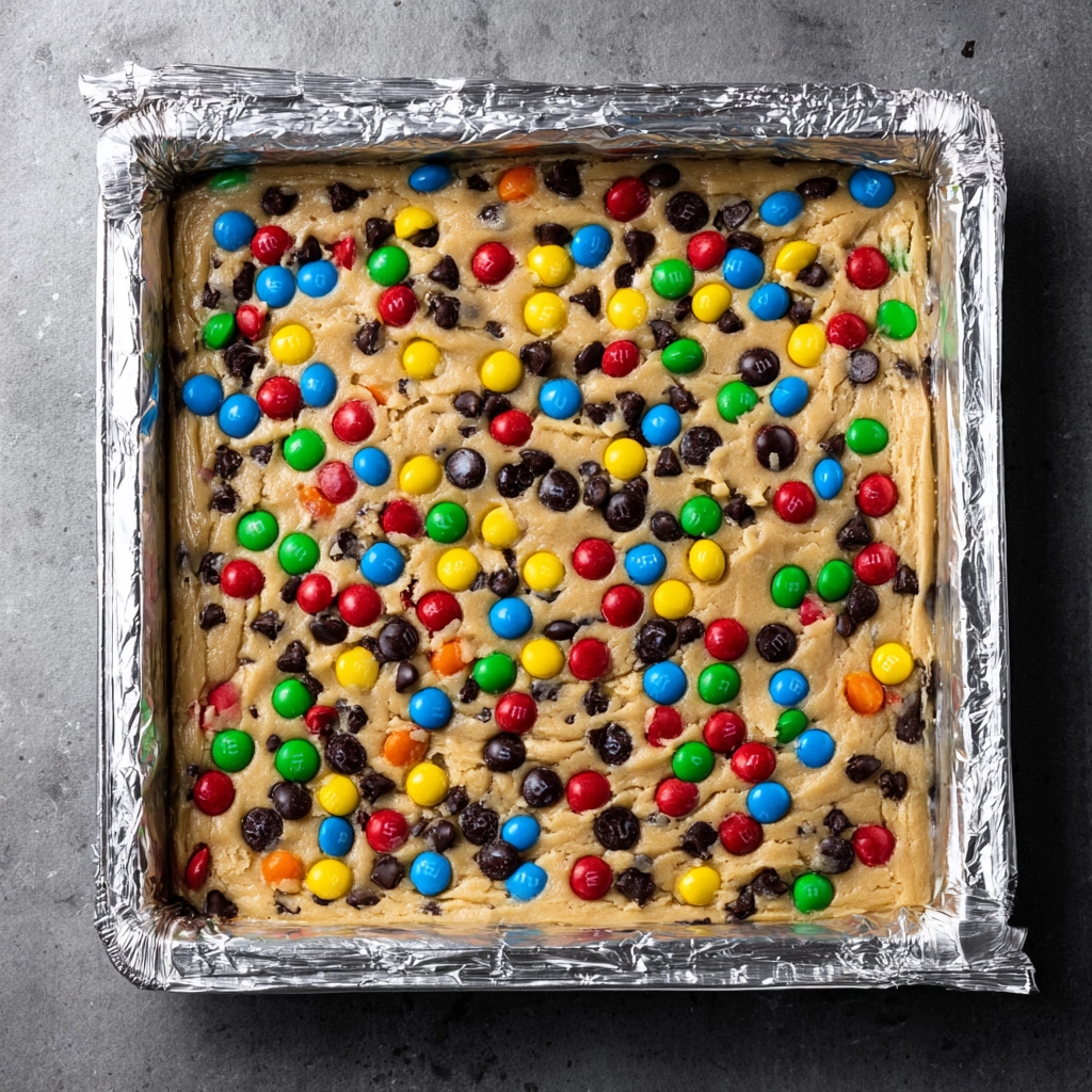 M&M Cookie Bars: The Ultimate Colorful Candy Dessert for Easy Baking 8 M&M Cookie Bars