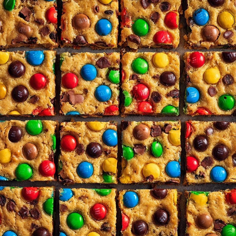 M&M Cookie Bars: The Ultimate Colorful Candy Dessert for Easy Baking 9 M&M Cookie Bars