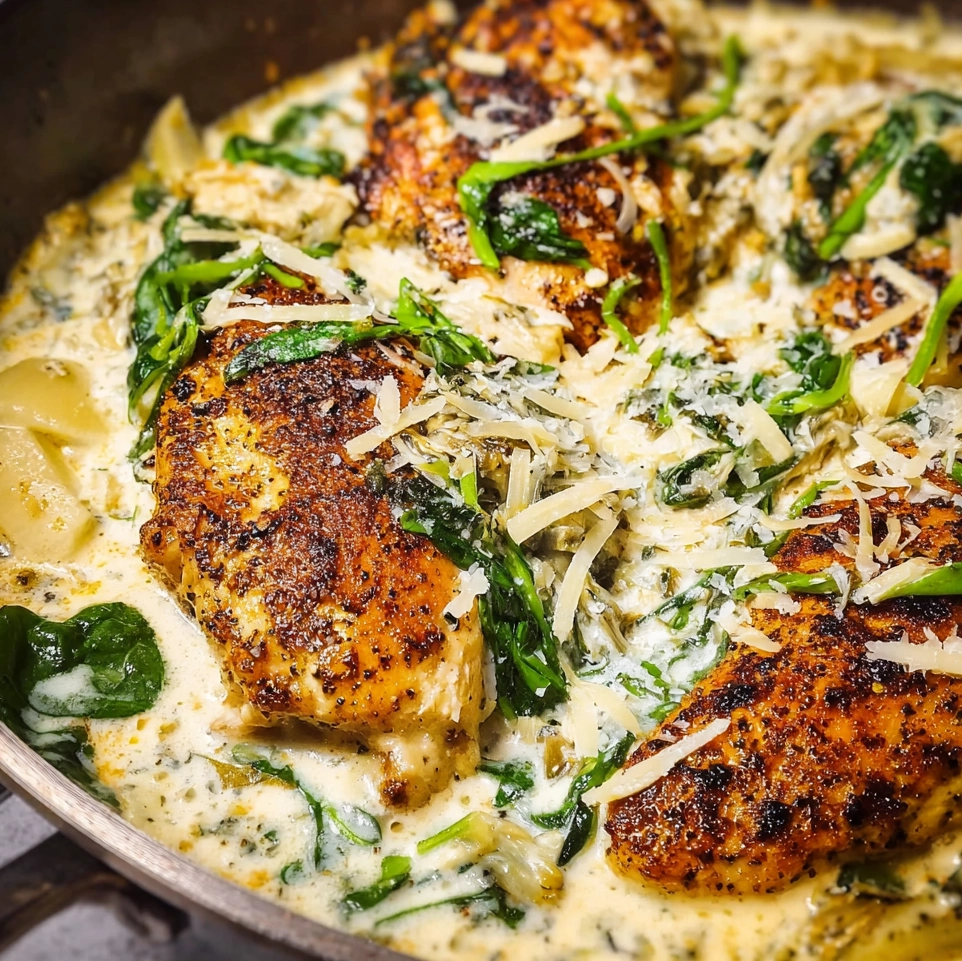Spinach Artichoke Chicken Skillet Creamy Comfort Without Dairy 9 Spinach Artichoke Chicken Skillet