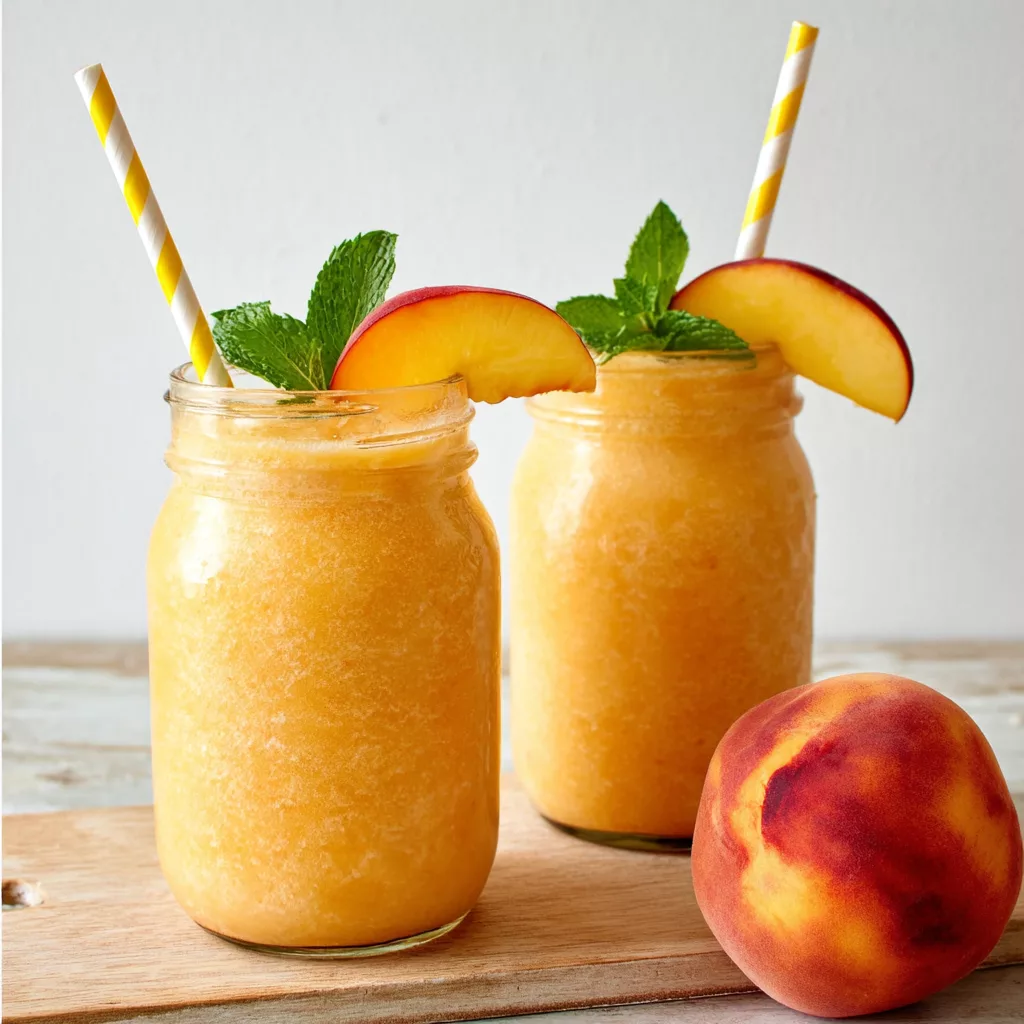Peach Lemonade Slush – Easy Refreshing Summer Drink Recipe 9 Peach Lemonade Slush