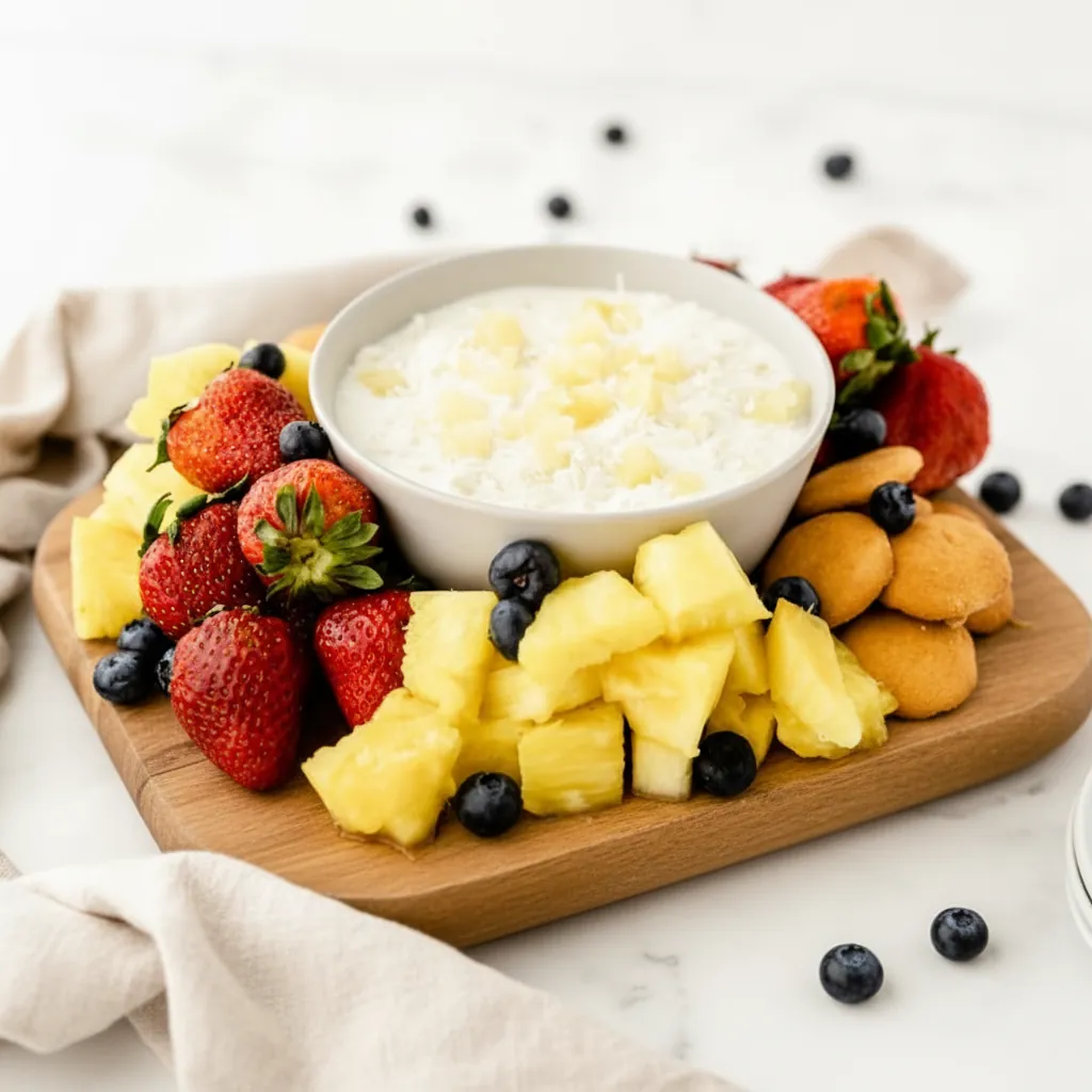Piña Colada Fruit Dip Easy Tropical Dessert Everyone Loves 7 Piña Colada Fruit Dip