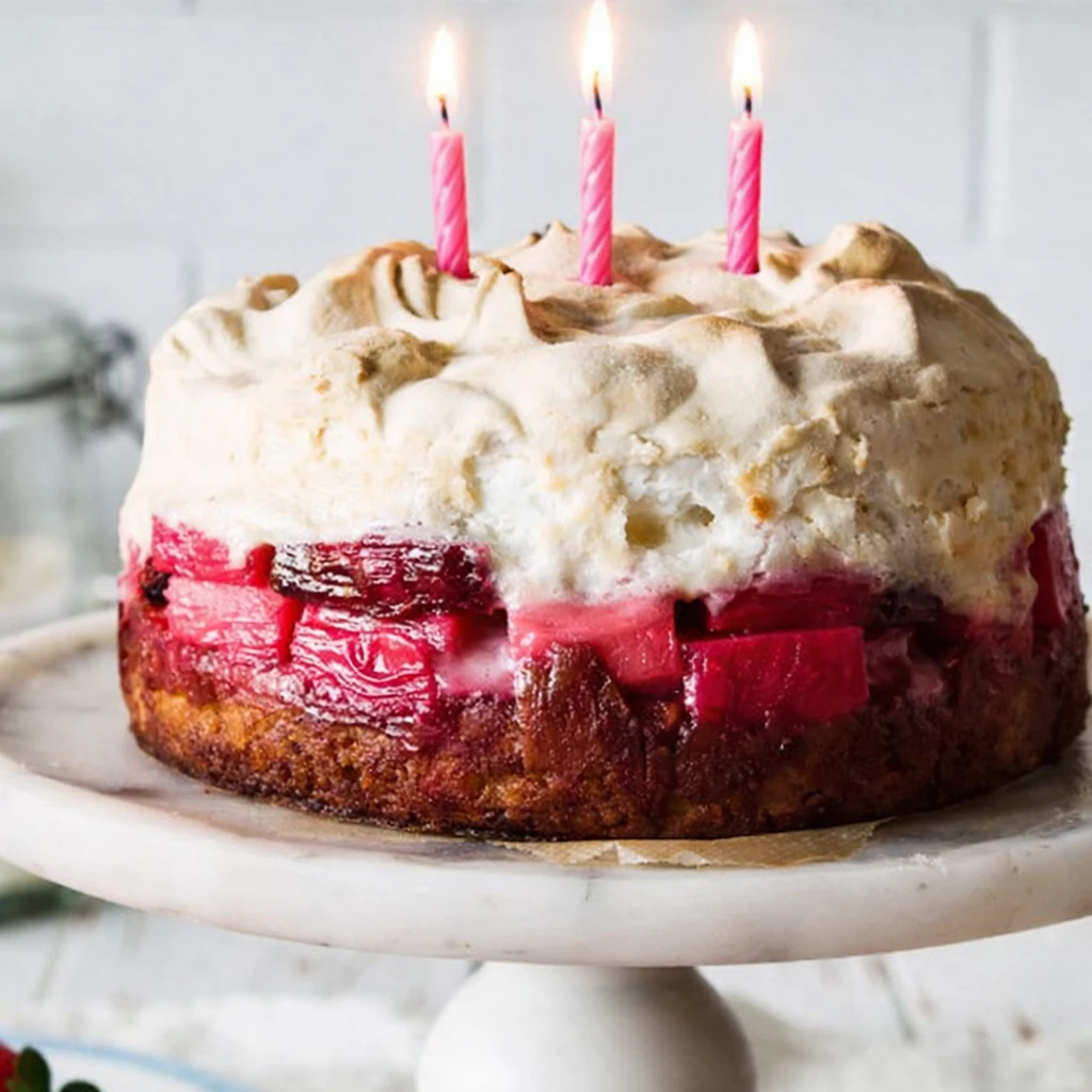 Strawberry Rhubarb Cardamom Louise Cake – Beautiful Spring Dessert 9 Strawberry Rhubarb Cardamom Louise Cake