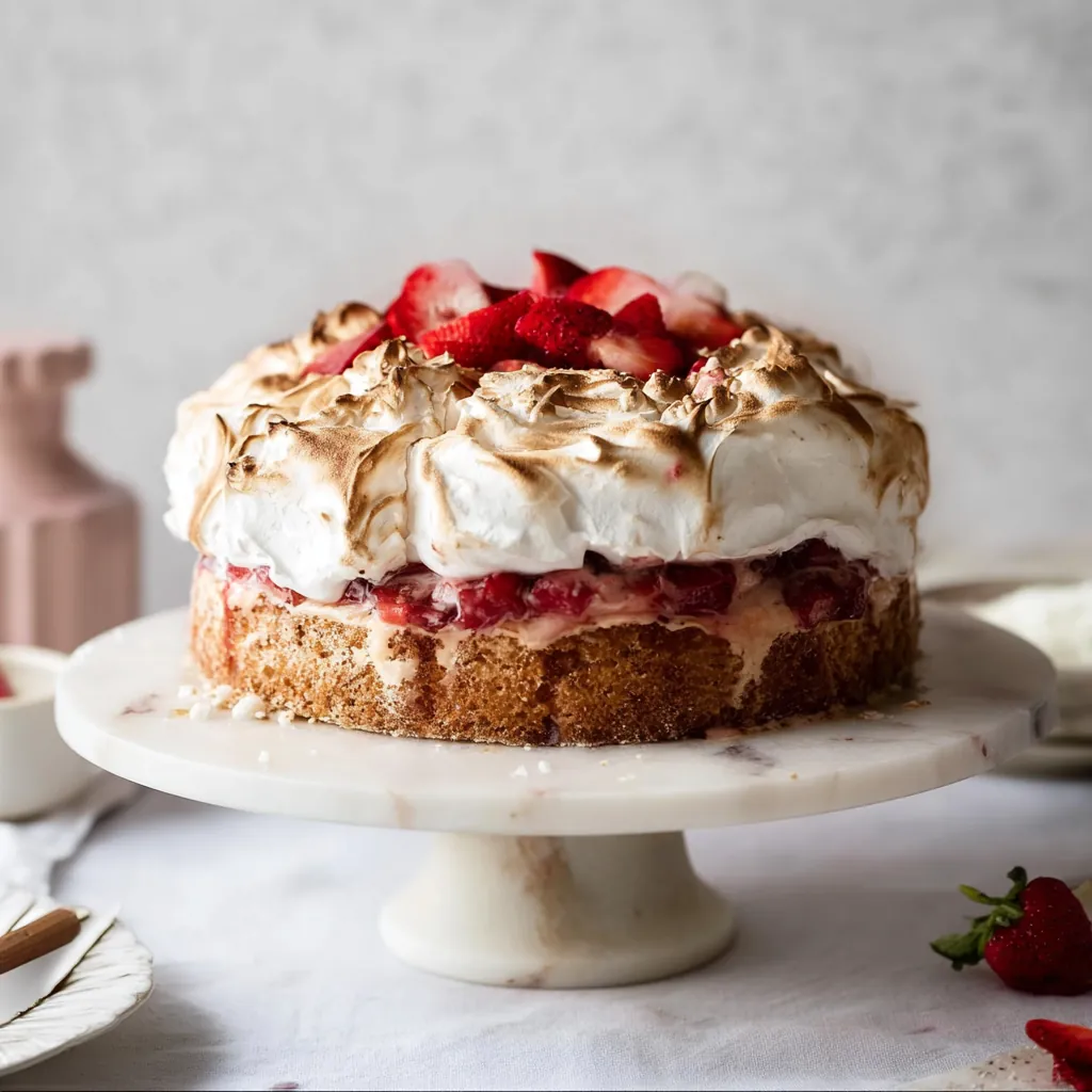 Strawberry Rhubarb Cardamom Louise Cake – Beautiful Spring Dessert 7 Strawberry Rhubarb Cardamom Louise Cake