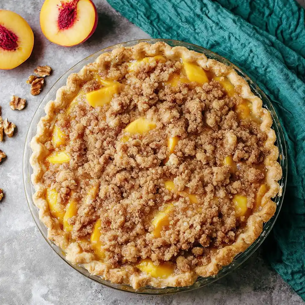Brown Sugar Peach Pie: A Beautiful Homemade Crumble Dessert 9 Brown Sugar Peach Pie