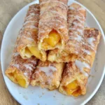 Peach Cobbler Egg Rolls