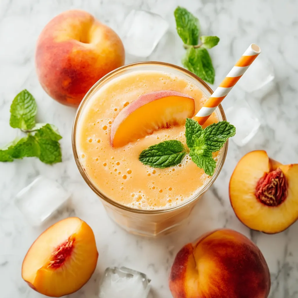 Peach Smoothie Recipe: Amazing Summer Drink for Creamy Fresh Flavor 9 Peach Smoothie
