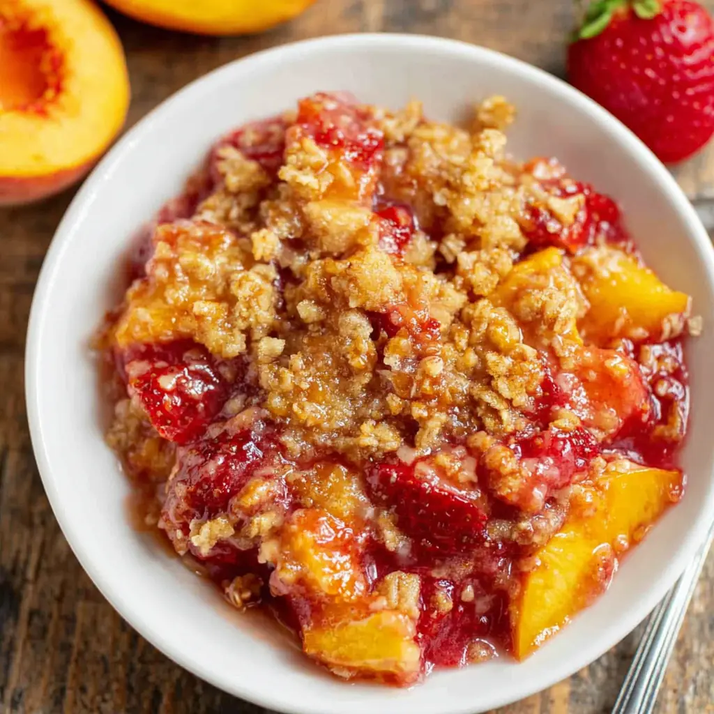 Strawberry Peach Crisp: Amazing Summer Dessert With Oat Crumble 9 Strawberry Peach Crisp