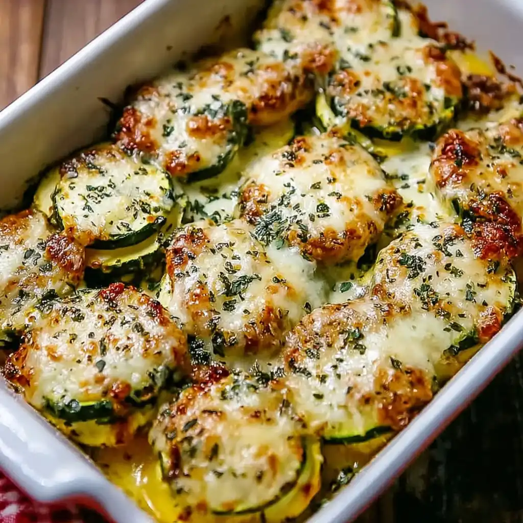 Garlic Chicken Zucchini Bake