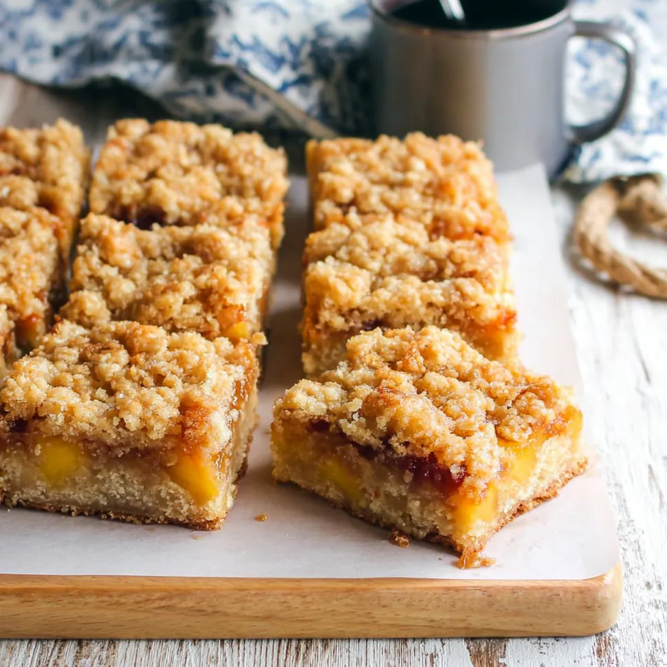 Peaches and Cream Crumble Bars: Easy Homemade Dessert Bars Everyone Loves 7 Peaches and Cream Crumble Bars