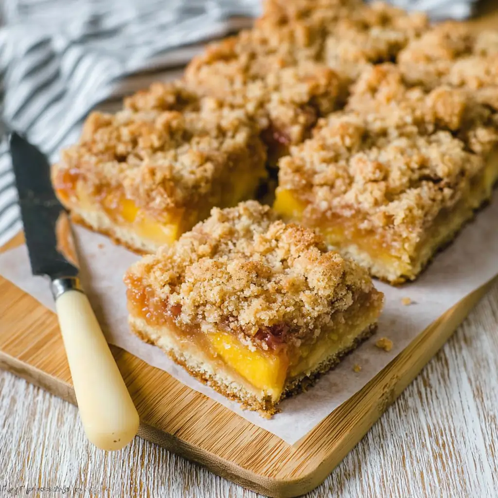 Peaches and Cream Crumble Bars: Easy Homemade Dessert Bars Everyone Loves 9 Peaches and Cream Crumble Bars