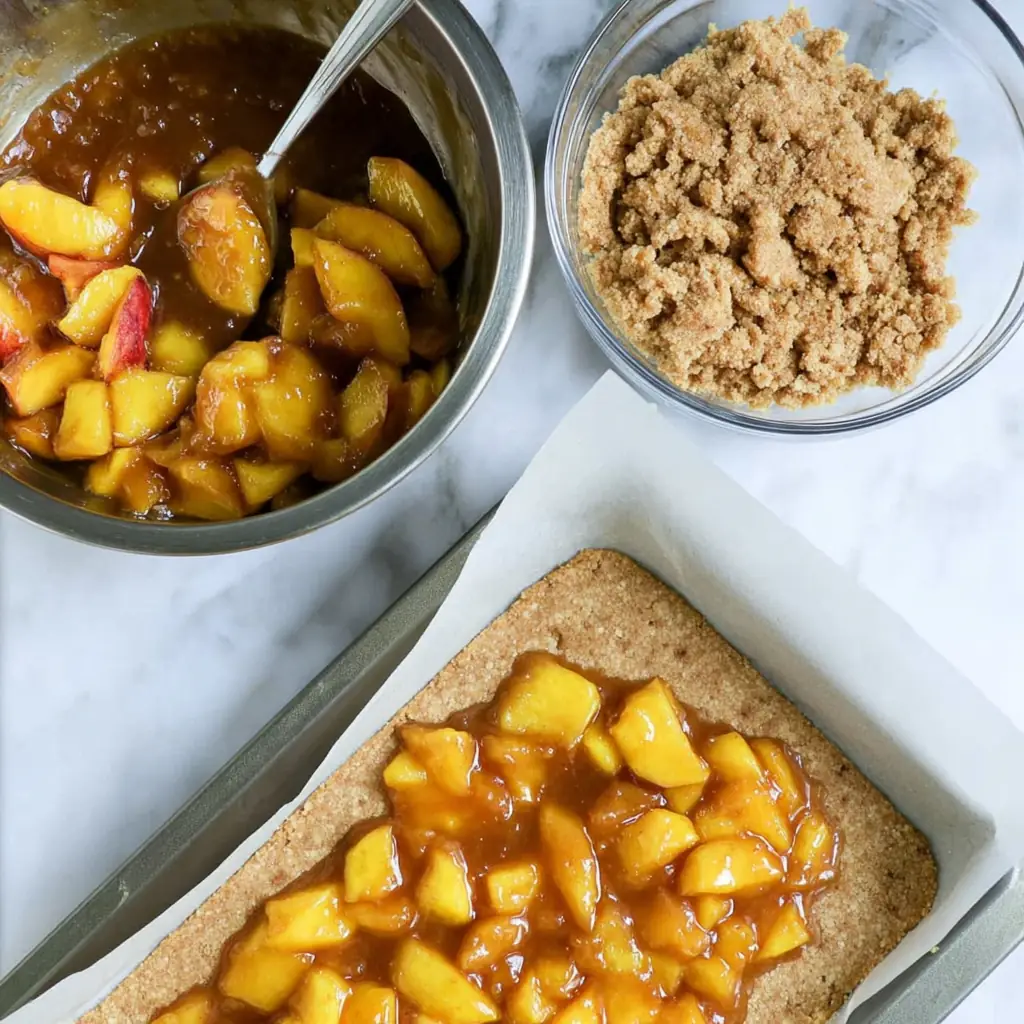 Peaches and Cream Crumble Bars: Easy Homemade Dessert Bars Everyone Loves 8 Peaches and Cream Crumble Bars
