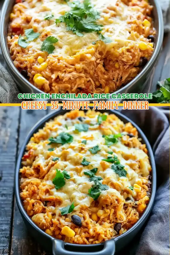Chicken Enchilada Rice Casserole for an Easy 35-Minute Dinner 8 Chicken Enchilada Rice Casserole
