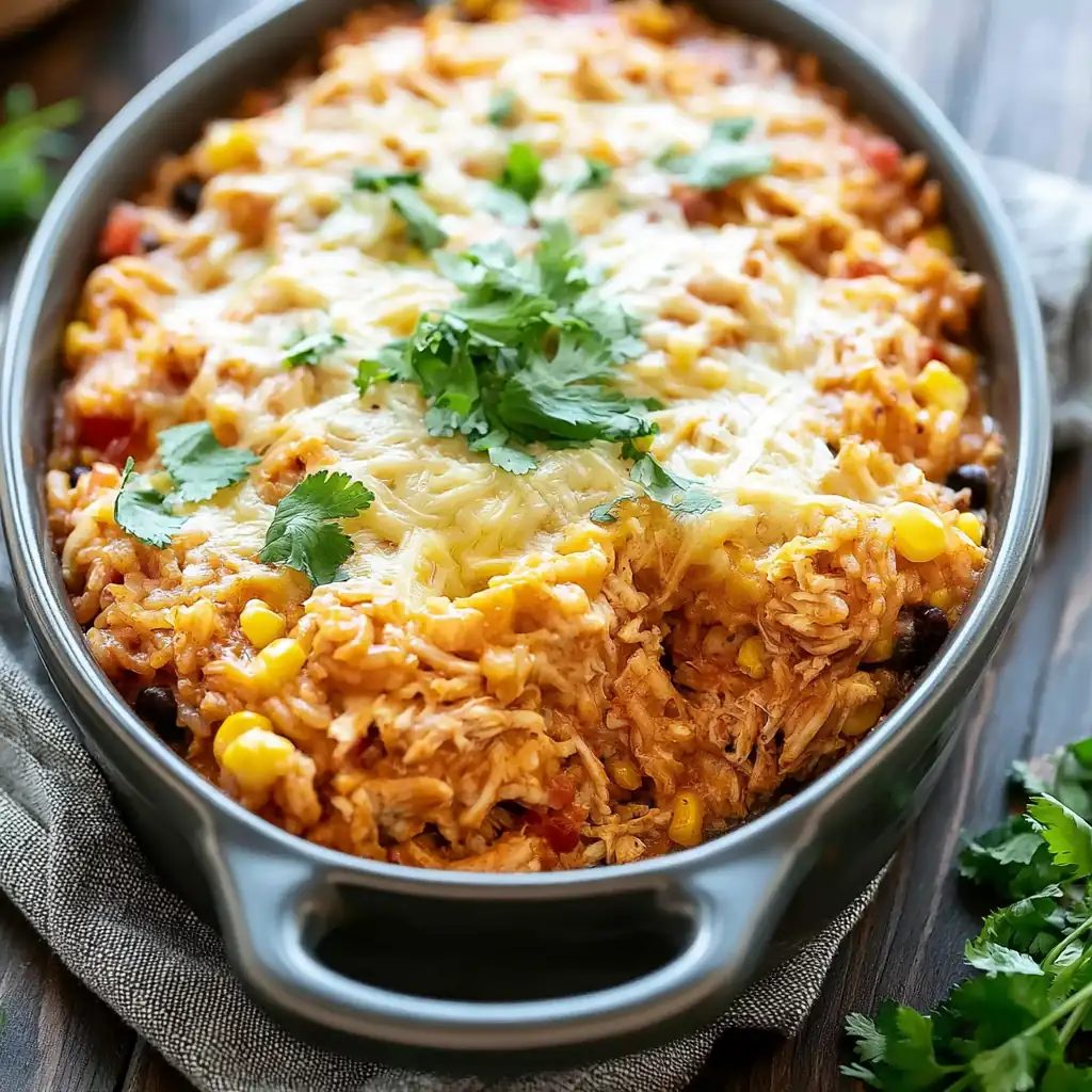Chicken Enchilada Rice Casserole for an Easy 35-Minute Dinner 6 Chicken Enchilada Rice Casserole