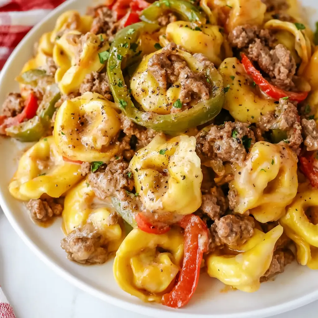 Crock Pot Cheesesteak Tortellini: A Creamy, Hearty Dinner 6 Crock Pot Cheesesteak Tortellini