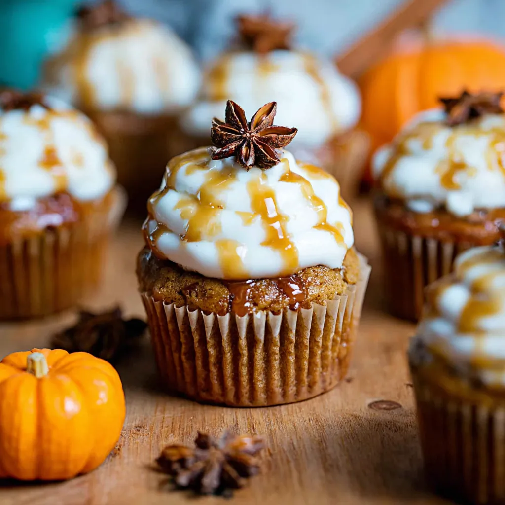 Fall Cupcakes with Cinnamon Frosting and Salted Caramel 7 Fall Cupcakes