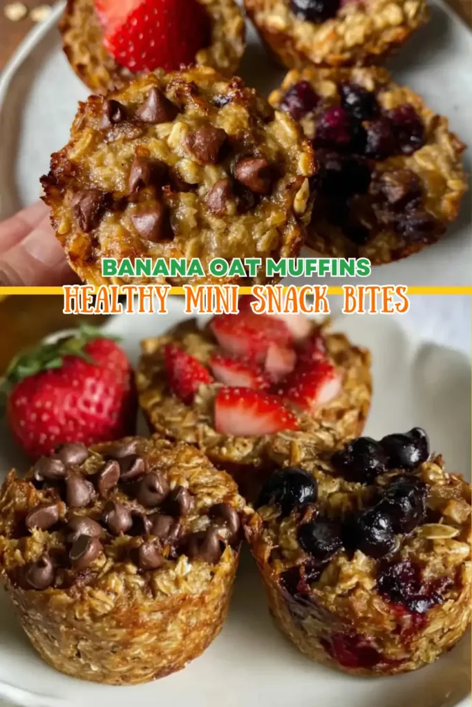 Banana Oat Muffins: Easy Healthy 3-Ingredient Snack 8 HEALTHY MINI SNACK BITES