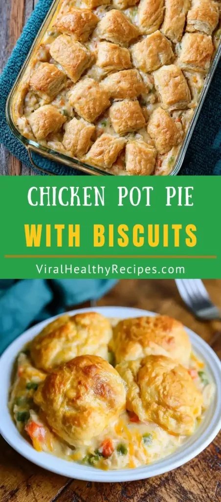 Chicken Pot Pie with Biscuits: Easy 35-Minute Dinner 8 CHICKEN POT PIE WITH BISCUITS