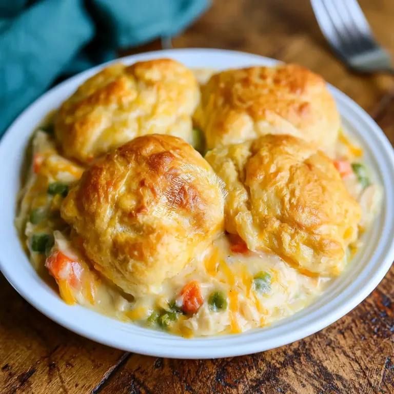 Chicken Pot Pie with Biscuits
